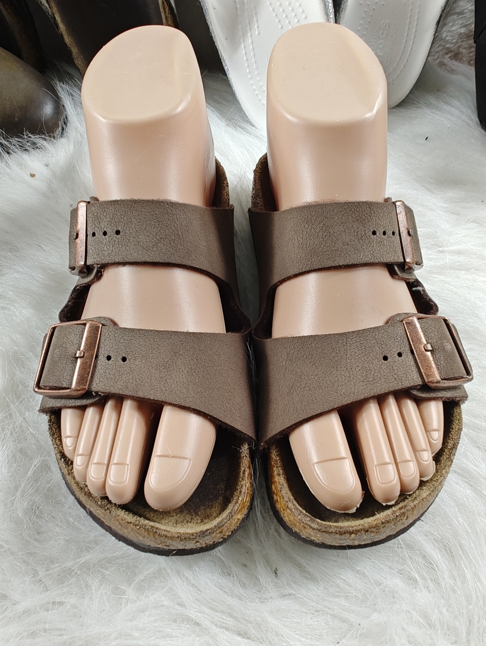 Birkenstock Kids Arizona Mocha Two‑Strap Sandals 34 US Kids 3–3.5 /Women 4–4.5